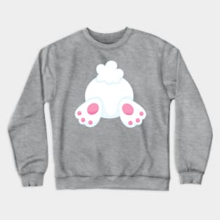 Cute Bunny, Little Bunny, White Bunny, Bunny Tail Crewneck Sweatshirt